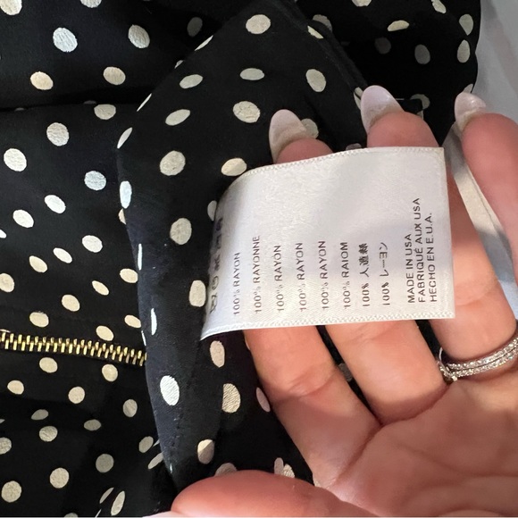 Flynn Skye Claire Polka Dot One Shoulder Ruffle Crop Top - Picture 3 of 3